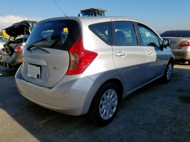 3N1CE2CP3EL375879 - 2014 NISSAN VERSA NOTE SILVER photo 4