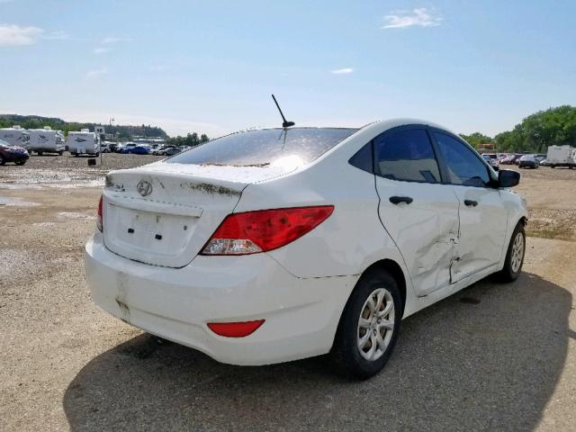 KMHCT4AE4CU078358 - 2012 HYUNDAI ACCENT GLS WHITE photo 4