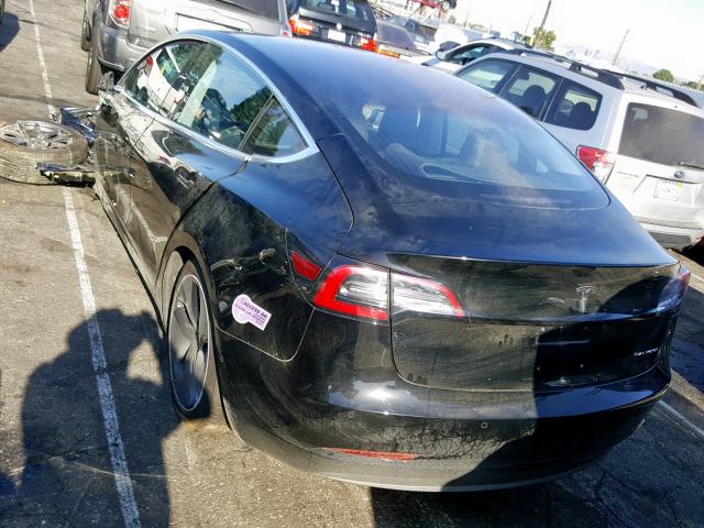 5YJ3E1EB9JF144213 - 2018 TESLA MODEL 3 BLACK photo 3