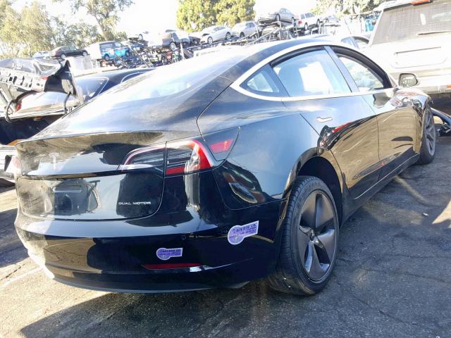 5YJ3E1EB9JF144213 - 2018 TESLA MODEL 3 BLACK photo 4