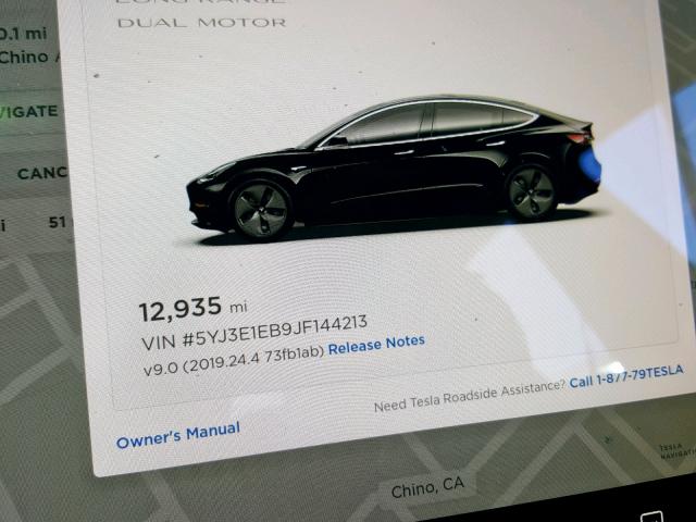 5YJ3E1EB9JF144213 - 2018 TESLA MODEL 3 BLACK photo 8