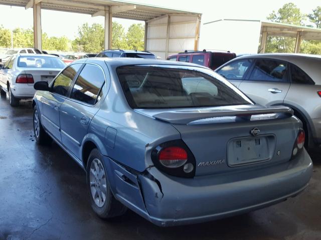 JN1CA31D81T622779 - 2001 NISSAN MAXIMA GXE BLUE photo 3