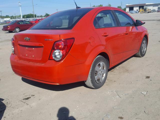 1G1JA5SH8D4168879 - 2013 CHEVROLET SONIC LS 红色 照片 4