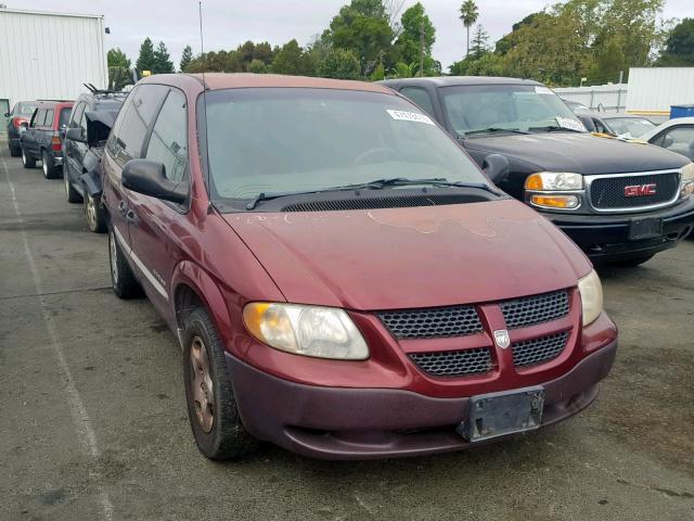 1B4GP25381B176354 - 2001 DODGE CARAVAN SE MAROON photo 1