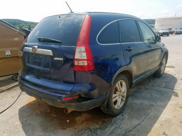 5J6RE4H70BL071468 - 2011 HONDA CR-V EXL BLUE photo 4