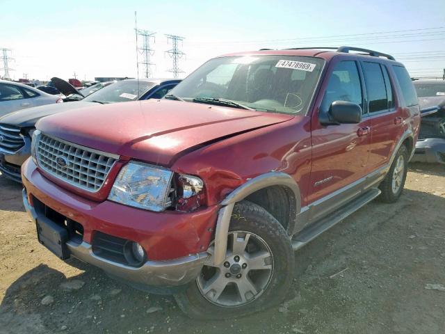 1FMZU74K44UA44805 - 2004 FORD EXPLORER E RED photo 2