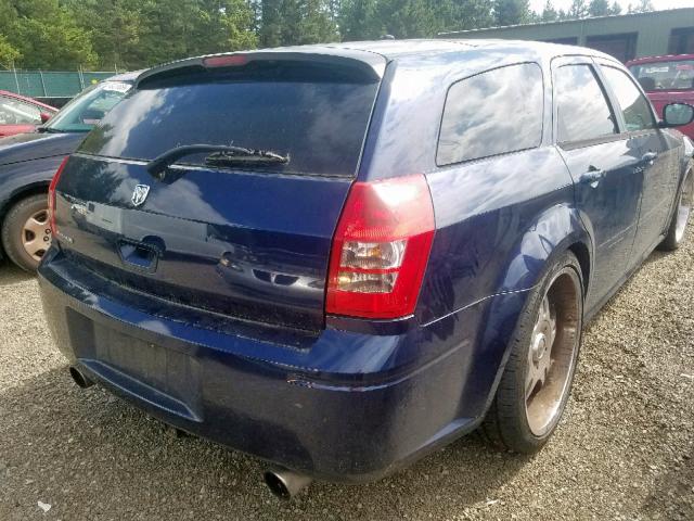 2D4FV48T35H641098 - 2005 DODGE MAGNUM SE BLUE photo 4