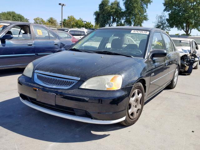 2HGES15112H559290 - 2002 HONDA CIVIC DX BLACK photo 2