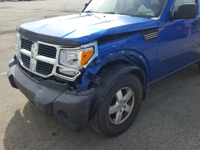 1D8GT28K77W563854 - 2007 DODGE NITRO SXT BLUE photo 9