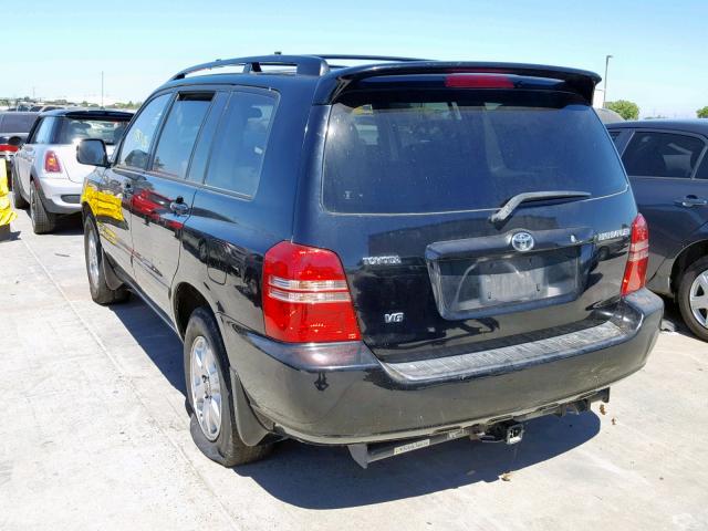 JTEGF21A330116986 - 2003 TOYOTA HIGHLANDER BLACK photo 3