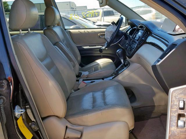 JTEGF21A330116986 - 2003 TOYOTA HIGHLANDER BLACK photo 5