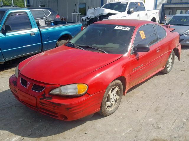 1G2NF12T7YM798457 - 2000 PONTIAC GRAND AM S RED photo 2