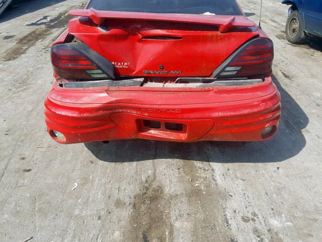 1G2NF12T7YM798457 - 2000 PONTIAC GRAND AM S RED photo 9