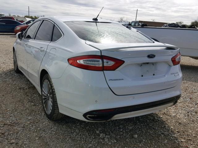 3FA6P0D93DR119378 - 2013 FORD FUSION TIT WHITE photo 3