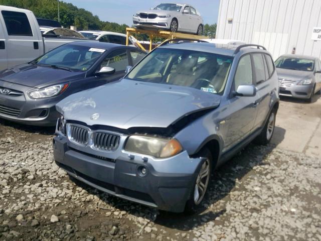 WBXPA93415WD11185 - 2005 BMW X3 3.0I BLUE photo 2