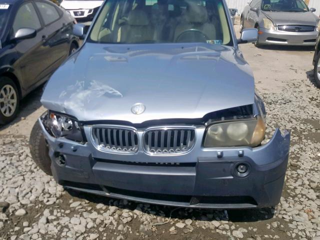 WBXPA93415WD11185 - 2005 BMW X3 3.0I BLUE photo 9