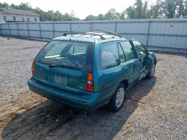 3FAFP15P7WR225080 - 1998 FORD ESCORT SE TURQUOISE photo 4