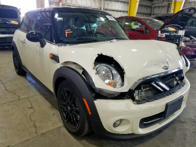 WMWSU3C58DT684349 - 2013 MINI COOPER WHITE photo 1