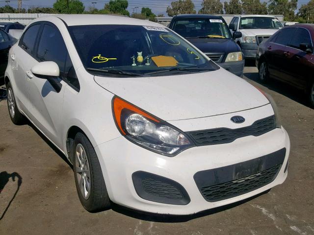 KNADM5A31D6111877 - 2013 KIA RIO LX WHITE photo 1