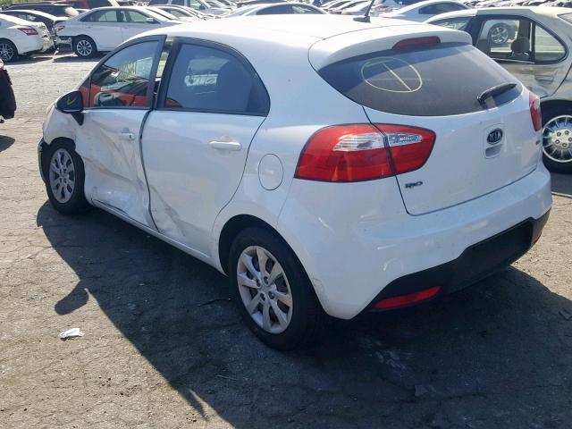 KNADM5A31D6111877 - 2013 KIA RIO LX WHITE photo 3