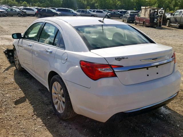 1C3CCBCGXDN745635 - 2013 CHRYSLER 200 LIMITE WHITE photo 3