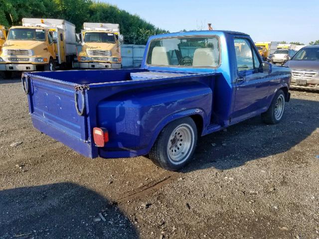 1FTCF10F2DNA03805 - 1983 FORD F100 BLUE photo 4