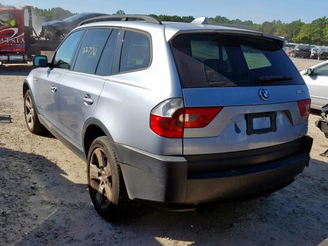 WBXPA93454WC33153 - 2004 BMW X3 3.0I BLUE photo 3