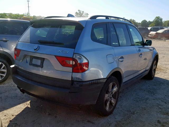 WBXPA93454WC33153 - 2004 BMW X3 3.0I BLUE photo 4