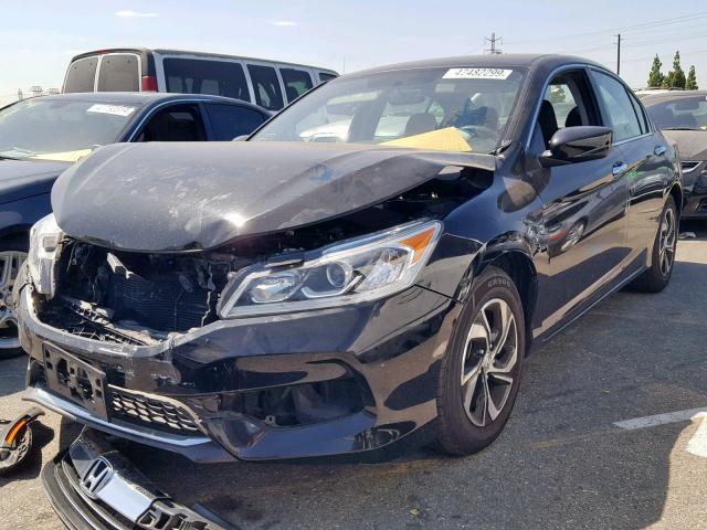 1HGCR2F35GA245561 - 2016 HONDA ACCORD LX BLACK photo 2