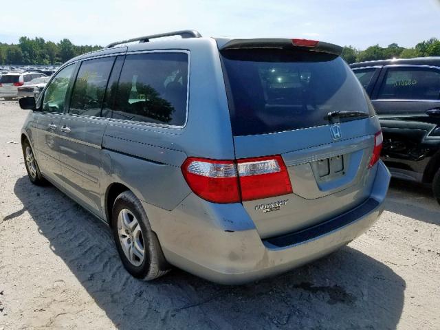 5FNRL38696B073516 - 2006 HONDA ODYSSEY EX BLUE photo 3