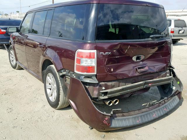 2FMGK5BC4BBD36941 - 2011 FORD FLEX SE MAROON photo 3