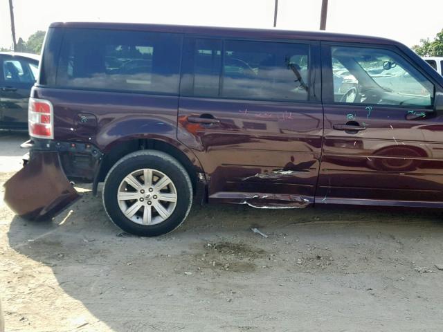 2FMGK5BC4BBD36941 - 2011 FORD FLEX SE MAROON photo 9