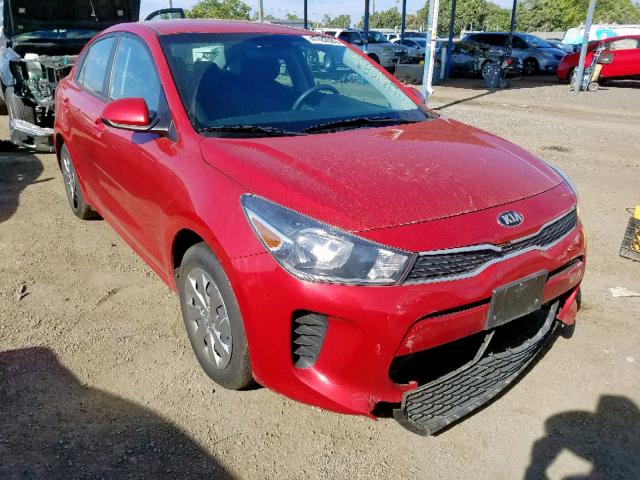 3KPA24AB8JE048604 - 2018 KIA RIO LX RED photo 1