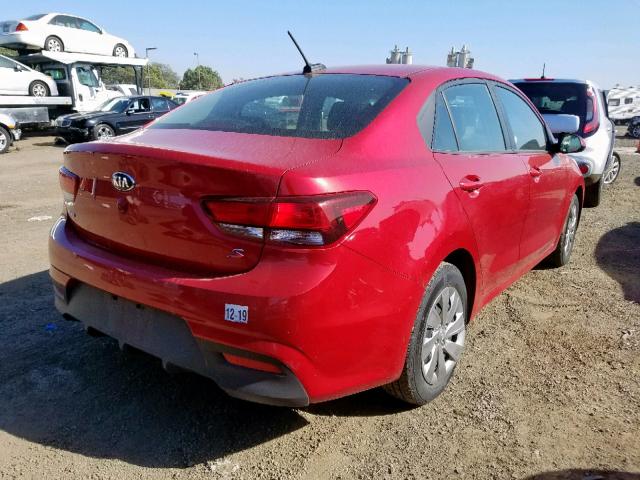 3KPA24AB8JE048604 - 2018 KIA RIO LX RED photo 4