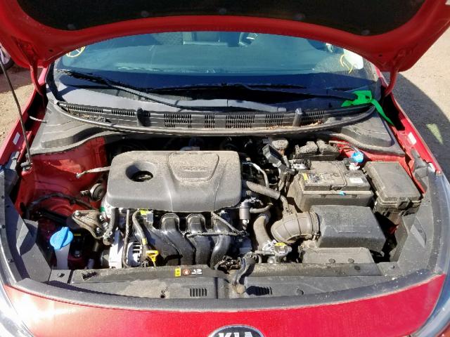 3KPA24AB8JE048604 - 2018 KIA RIO LX RED photo 7