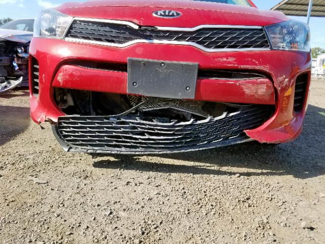 3KPA24AB8JE048604 - 2018 KIA RIO LX RED photo 9