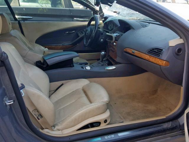 WBAEK73435B326973 - 2005 BMW 645 CI AUT GRAY photo 5