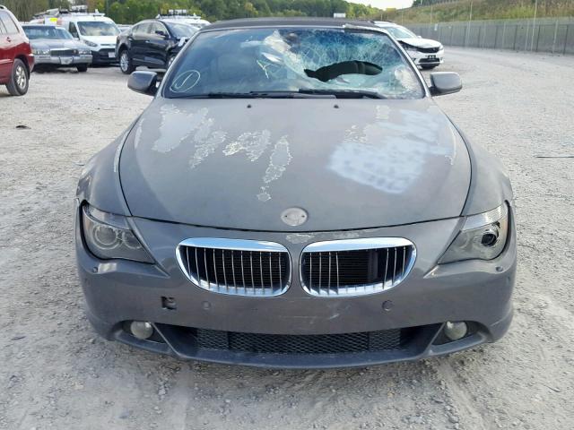 WBAEK73435B326973 - 2005 BMW 645 CI AUT GRAY photo 9