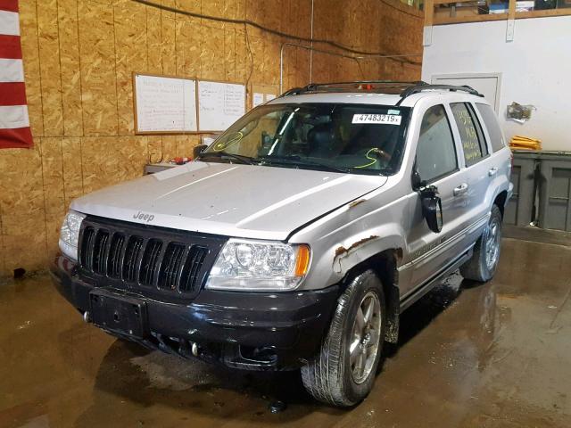 1J8GW68J54C256452 - 2004 JEEP GRAND CHER GRAY photo 2