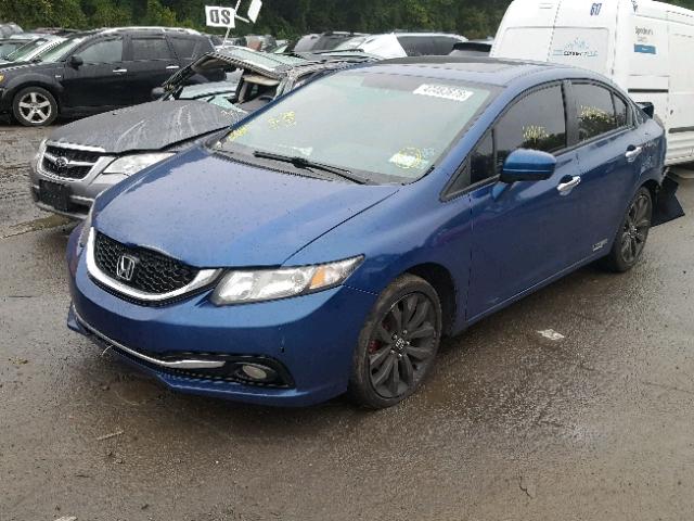 2HGFB2F93FH504862 - 2015 HONDA CIVIC EXL BLUE photo 2