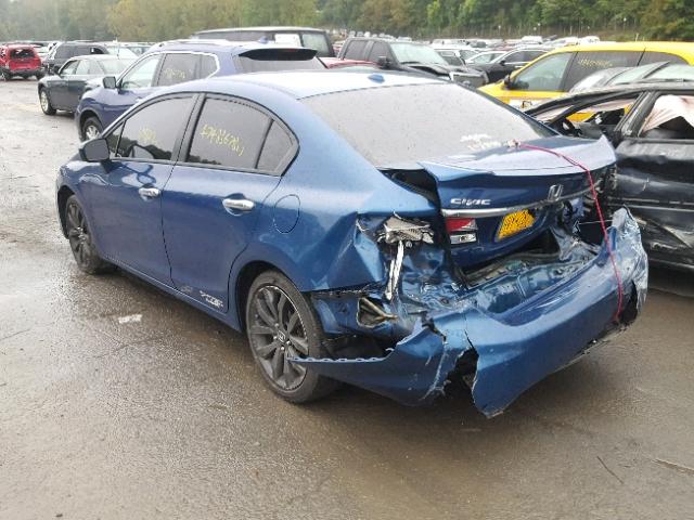 2HGFB2F93FH504862 - 2015 HONDA CIVIC EXL BLUE photo 3