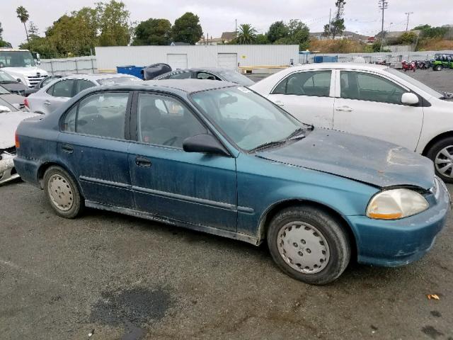 2HGEJ6529VH512103 - 1997 HONDA CIVIC DX TEAL photo 1