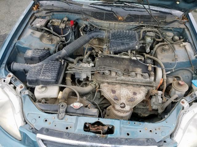 2HGEJ6529VH512103 - 1997 HONDA CIVIC DX TEAL photo 7