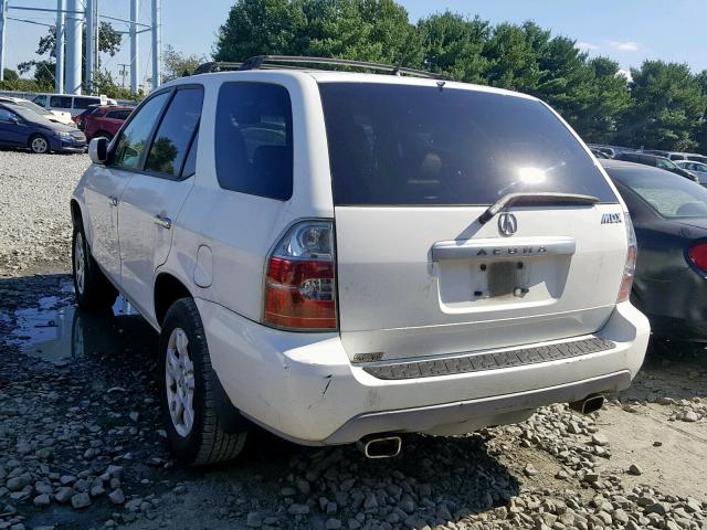 2HNYD18654H562199 - 2004 ACURA MDX TOURIN WHITE photo 3