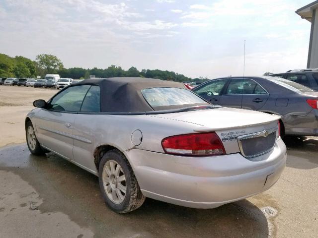 1C3EL75R96N258191 - 2006 CHRYSLER SEBRING GT SILVER photo 3