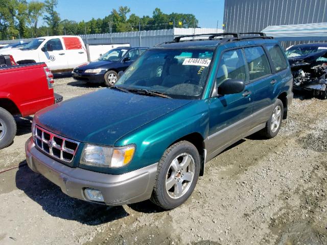 JF1SF6559XH737830 - 1999 SUBARU FORESTER S GREEN photo 2