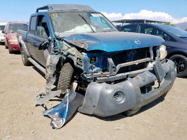 1N6ED29X32C348704 - 2002 NISSAN FRONTIER C BLUE photo 1