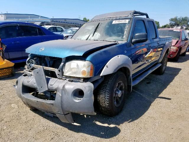 1N6ED29X32C348704 - 2002 NISSAN FRONTIER C BLUE photo 2