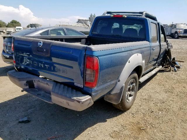 1N6ED29X32C348704 - 2002 NISSAN FRONTIER C BLUE photo 4