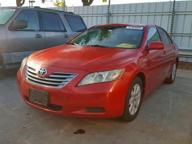 4T1BB46K19U076055 - 2009 TOYOTA CAMRY HYBR RED photo 2